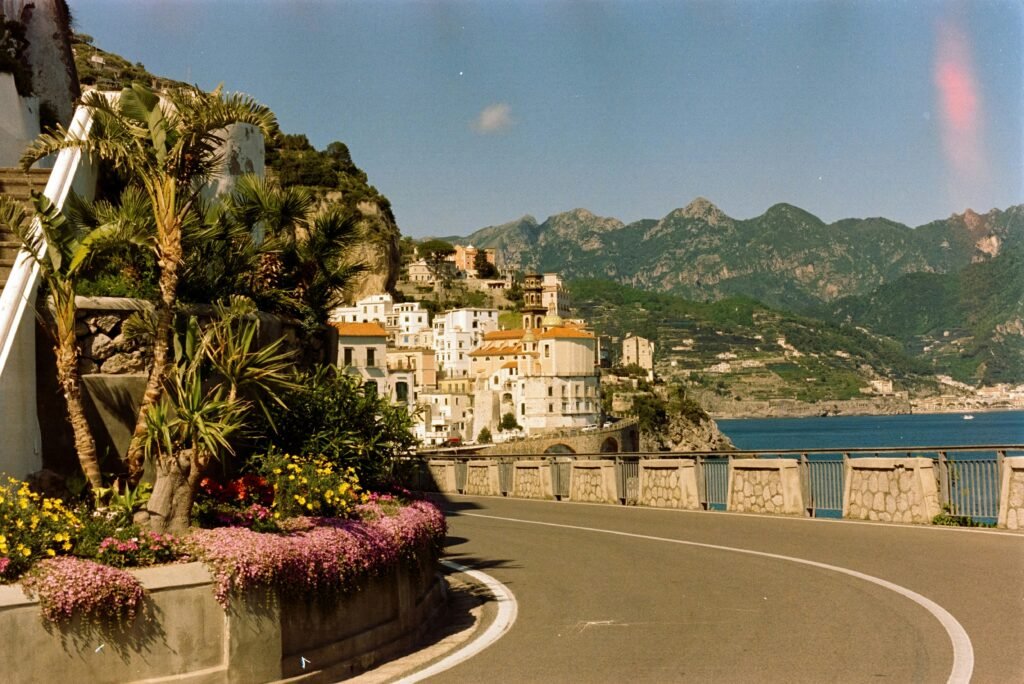 Winding coastal road along the Amalfi Coast