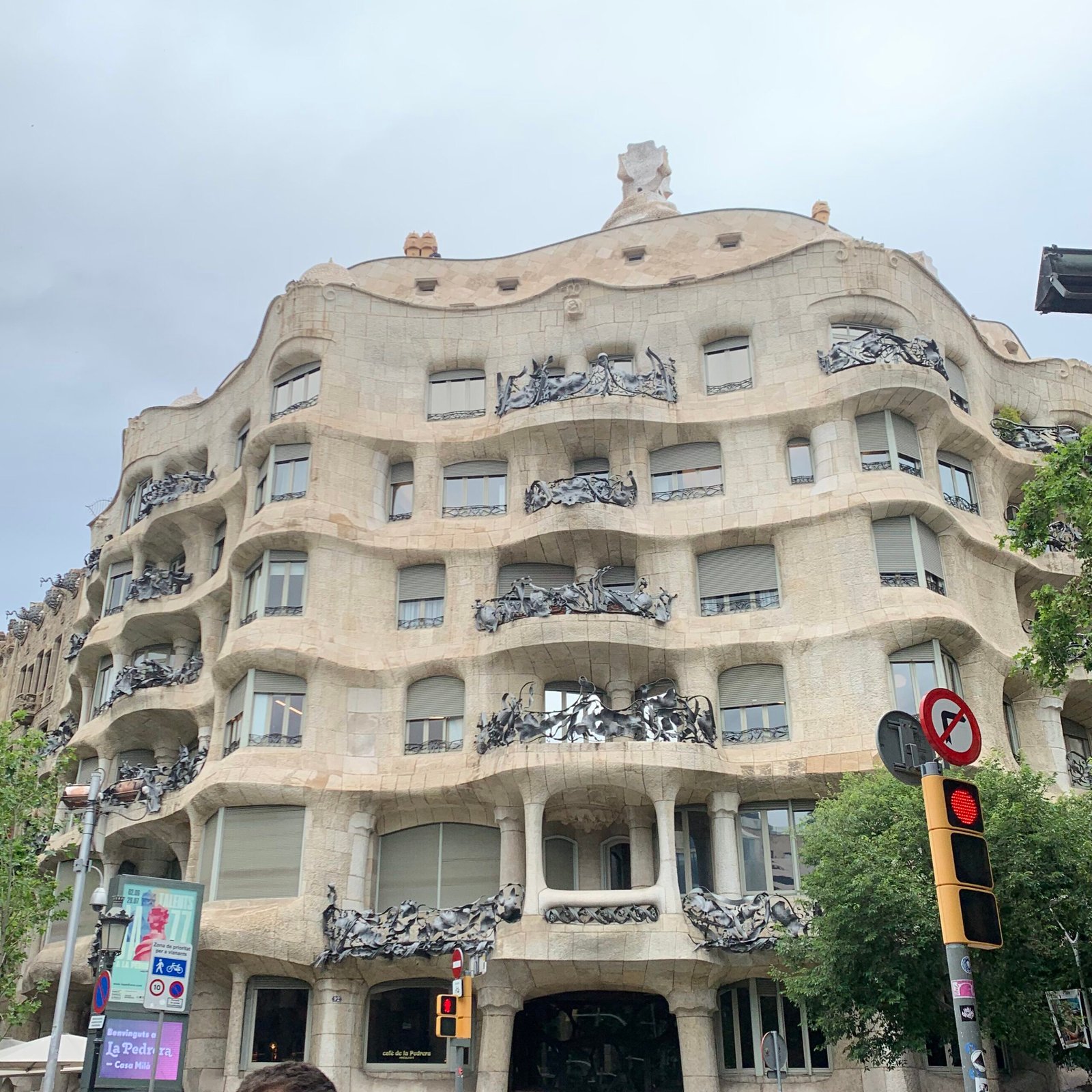 Casa Milà (La Pedrera) facade with curved balconies on Passeig de Gràcia, one of the best Free Things to Do in Barcelona