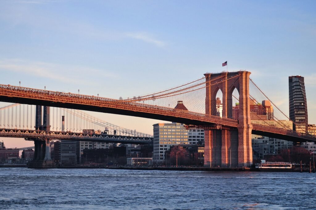 New York City skyline view from a free public viewpoint
