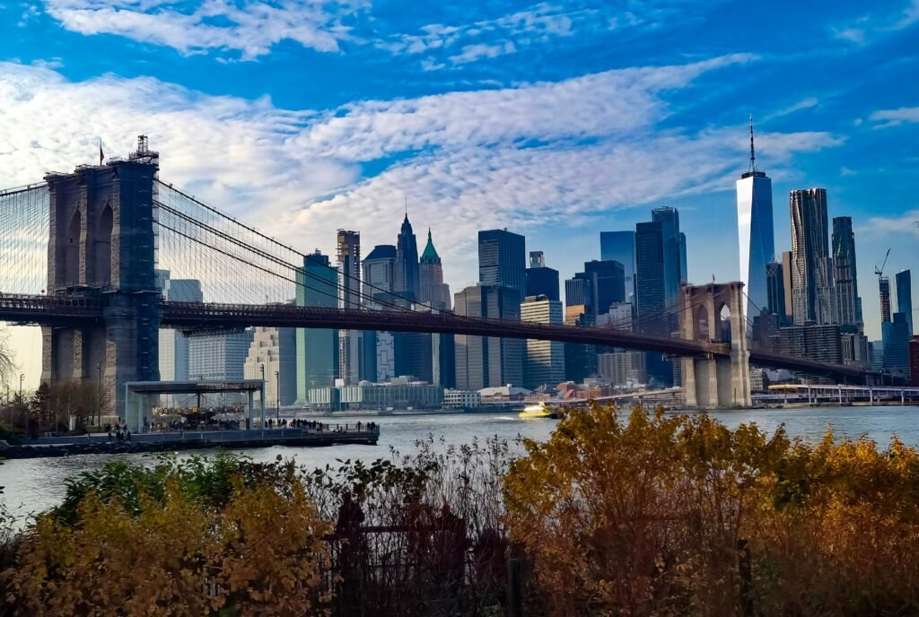New York City skyline in clear September weather