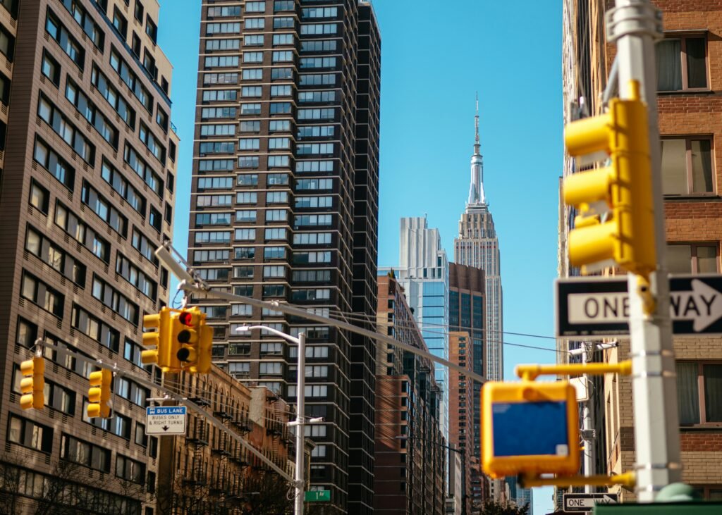Empire State Building rising above the Midtown Manhattan skyline in New York