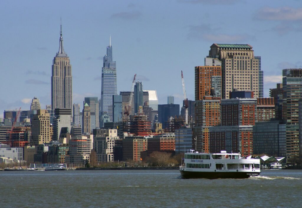 Midtown Manhattan skyline in New York with skyscrapers around the Empire State Building