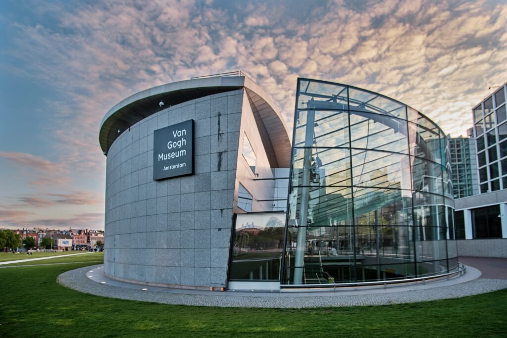 Van Gogh Museum exterior on Museumplein in Amsterdam